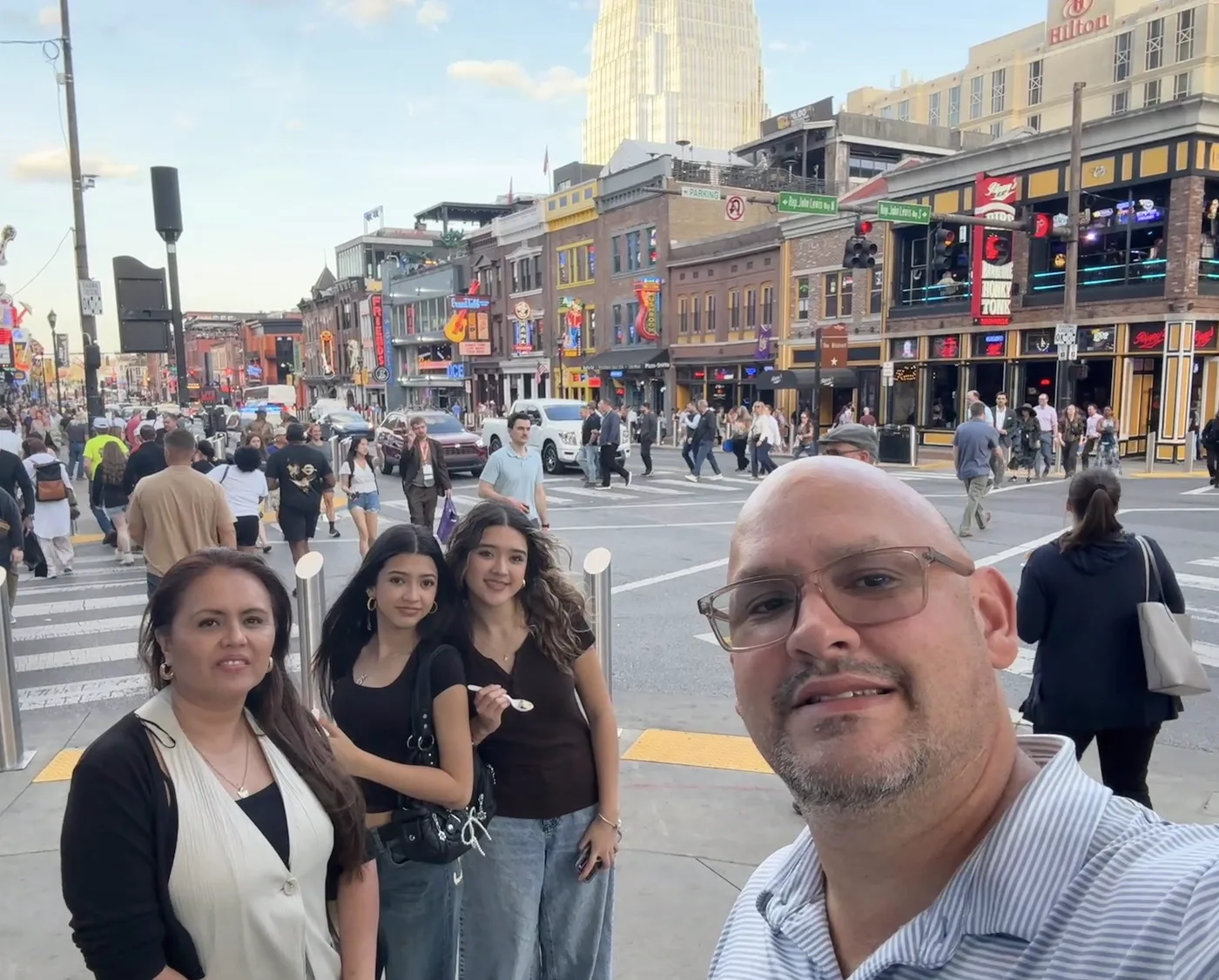 Celeste with her family in Nashville.